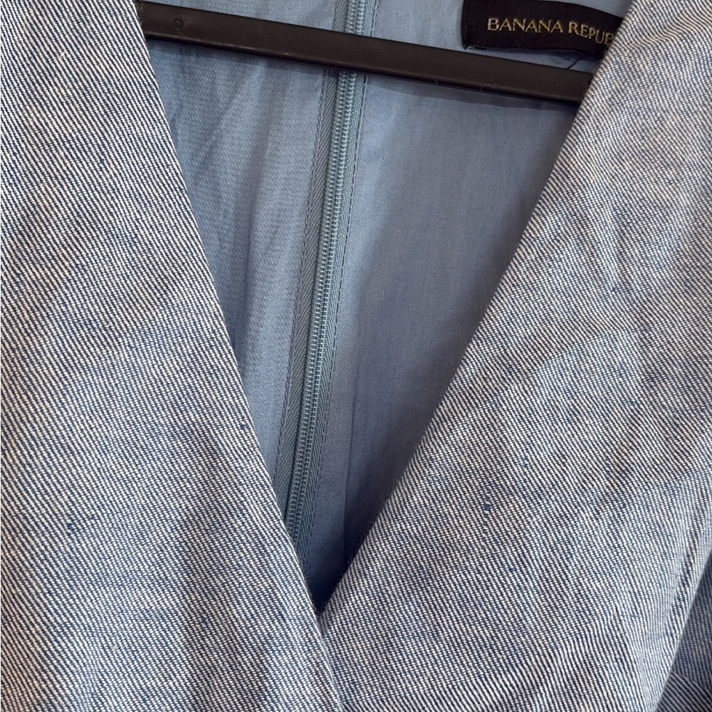 Banana Republic Light Blue Striped Jacket